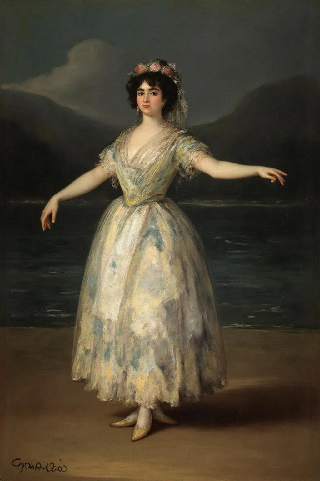 g0ya1 painting
a ballerina dancing in a scene from Swam Lake by Tchaikovsky. <lora:g0ya1_cap_d6a3:1.0><lora:815799604747692761:0>