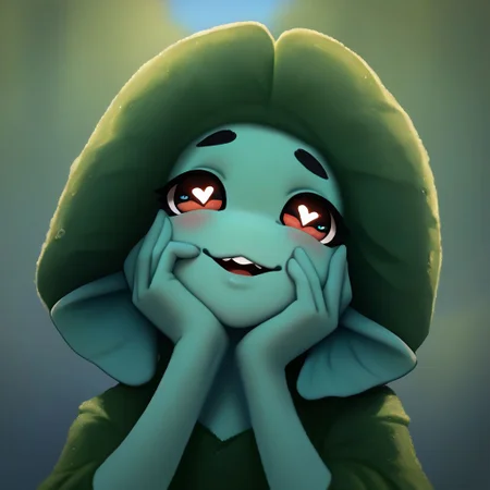 score_9, score_8_up, score_8, source_furry,
solo, slug, cute, heart pupils,
blurry background, 
yandere trance,
pikaole