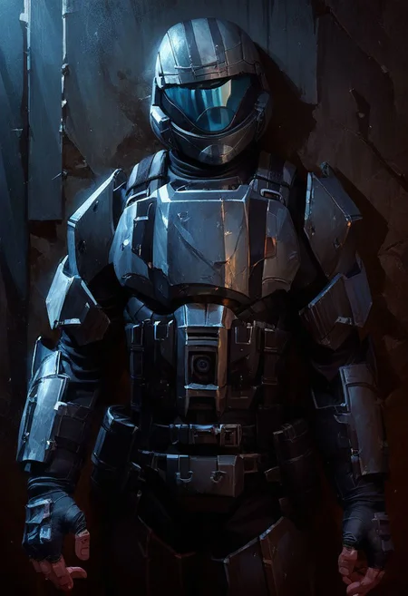Score_9_up, score_8_up, score_7_up, 1man, solo, ODST, armor, helmet, fingerless gloves