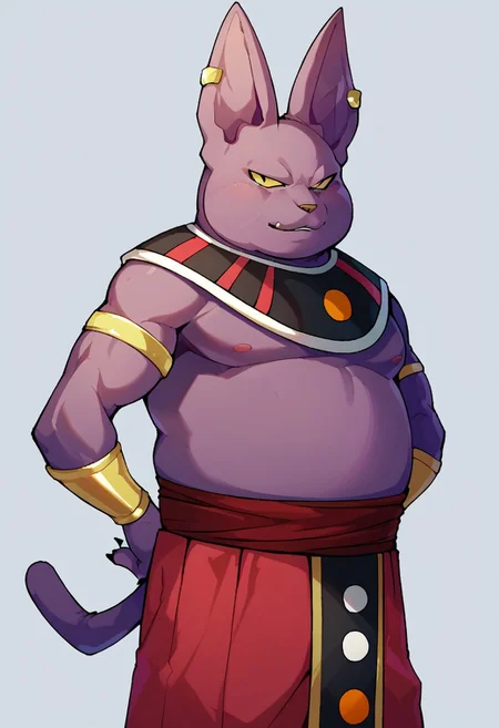 score_9, score_8_up, score_7_up, source_furry, anthro male, cat, dbschampa, solo, male focus, 1boy, animal ears, jewelry, looking at viewer, earrings, tail