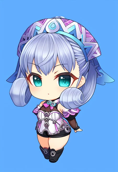 solo, high quality, best quality, amazing quality, 1girl, melia, high entia, chibi, shortstack,