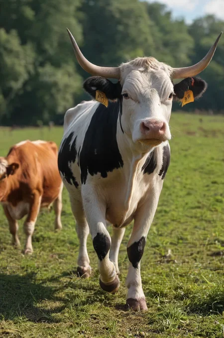 extreme cow frolicking, doesn't give a damn! radical! , detailed, 8k