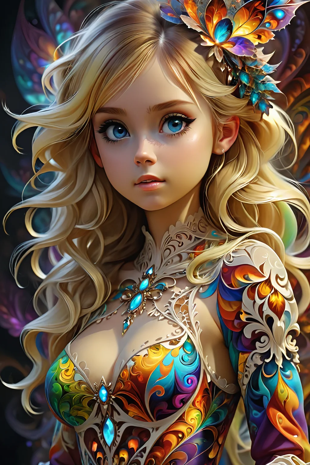 official art, highest details, beautiful and aesthetic, fractal art, colorful,
Masterpiece, best quality, 1girl,
<lora:kwFemaleBeta92_SDXL_v1:1>,