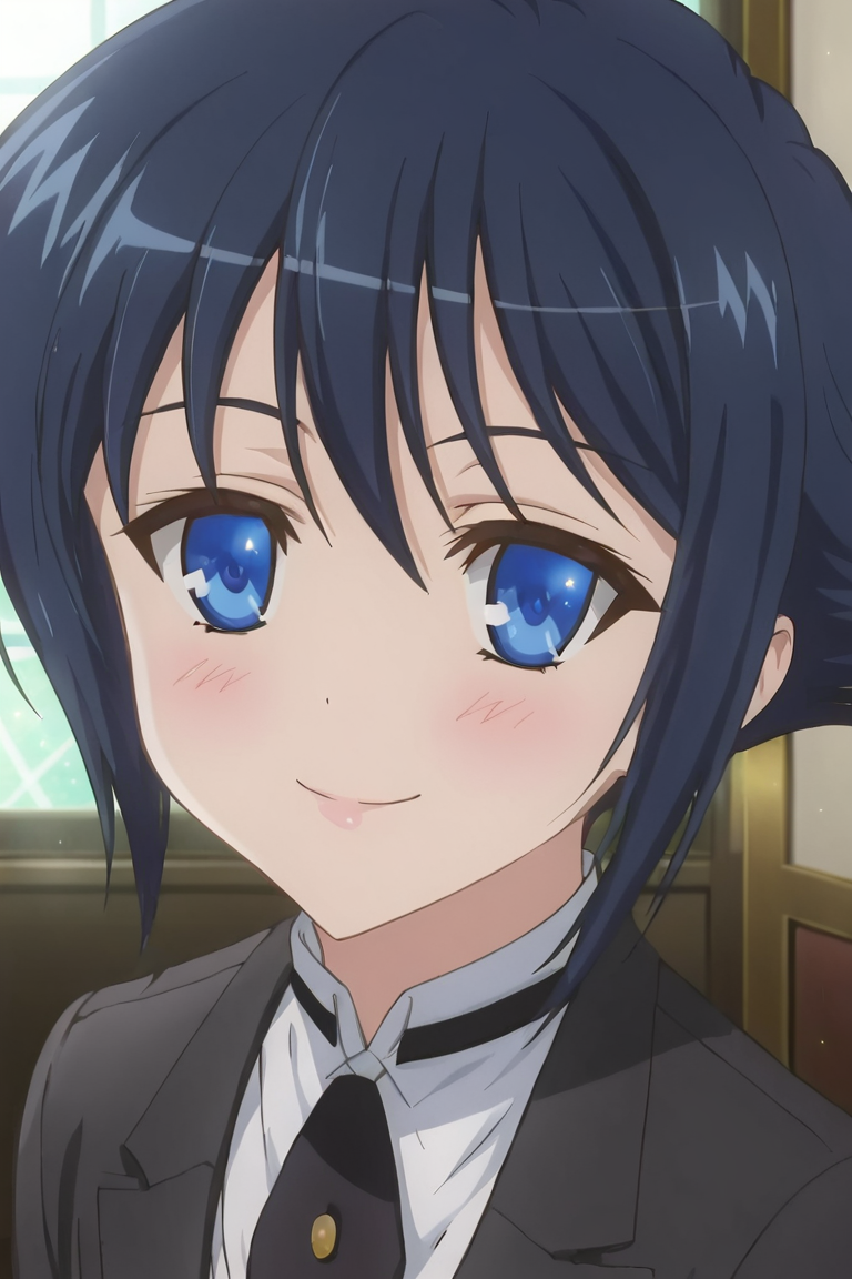 solo, 1girl, female, daichi_kaoru, smile, reverse trap, BREAK suit, butler, pant suit, tuxedo, necktie, pants, formal, long sleeves, BREAK indoors, mansion, colorful, looking at viewer, portrait, close-up, BREAK ((ultra-detailed)), ((best quality)), ((best quality)), ((beautiful eyes)), ((extremely detailed)), 4K, (8K), best quality, (beautiful), Master piece, highres, score_9, score_8_up, score_7_up, score_6_up, score_5_up, score_4_up, colorful, best quality, official art, highres, masterpiece, nai3, god light, detailed background, high quality background, <lora:add_details_xl:1> <lora:Daichi_Kaoru_Ladies_VS_Butlers:1.01>