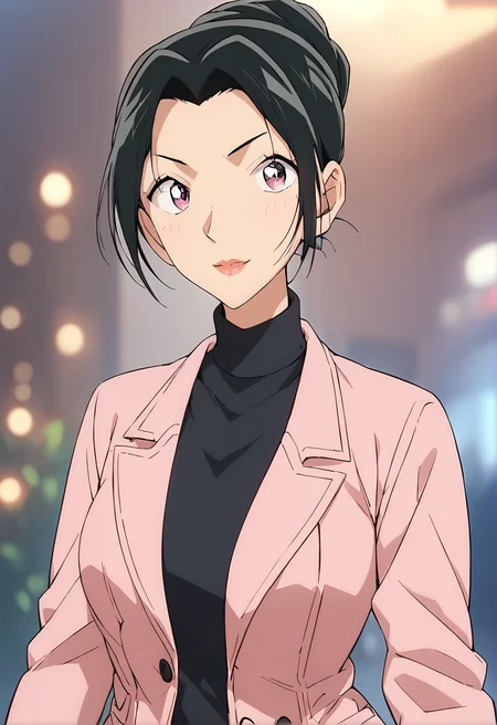 score_9, score_8_up, score_7_up, score_6_up, Light Outline,
((1girl,solo,Portrait,front view,milf,)),
Uehara Yui ,black hair,hair bun,makeup, long black hair,Pink trench coat, black sweater,
(Sheer Textured Dark Pantyhose,blurry background, ),
<lora:PONY_Yui_Uehara_Anime_Detective_Conan:1>