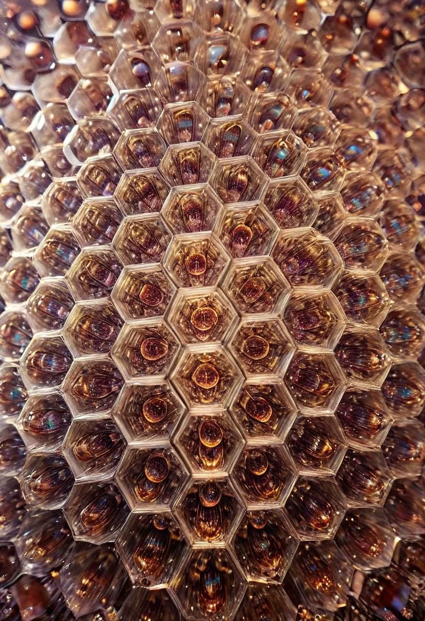 macro, action shot, photo in phst artstyle, scaleborn, scales, hexagonal scales, sacred geometry, infinity &~, mathematics, music, geometry, color harmony