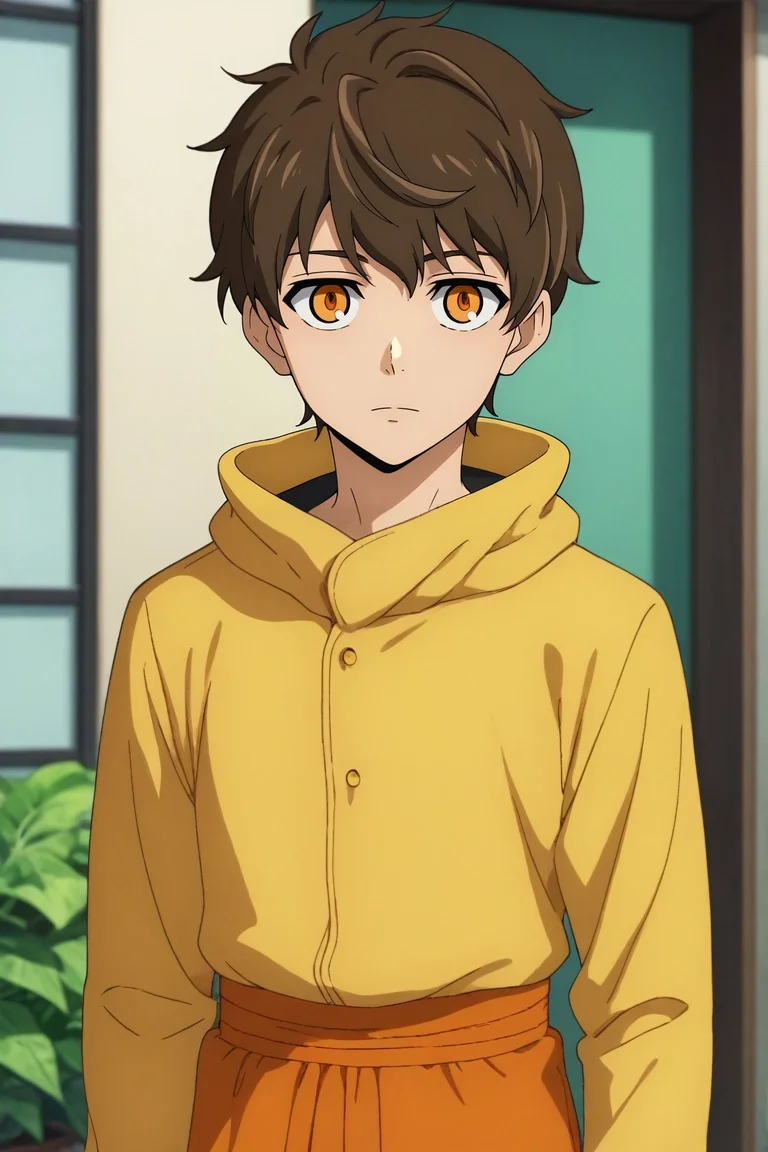 score_9, score_8_up, score_7_up, , rating_safe, intricate details, anime screencap, , official style, looking at viewer, depth of field, 1boy, solo, male focus, <lora:twenty-fifth_bam_pony:0.74>, twenty-fifth_bam, brown hair, orange eyes, short hair, , , camel costume, <lora:sdxl_lightning_8step_lora:1>