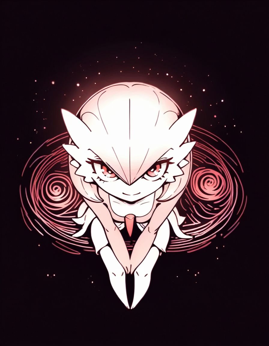 score_9,score_8_up,score_7_up, <lora:Navi_LustStrokes_PonyXL_S1:1>, pink sketch, monochrome, black background, black theme, light smile, 
gardevoir, pokemon \(creature\),two-tone_skin, , 1girl, solo, sitting, from above, barefoot, looking up,arms between legs,