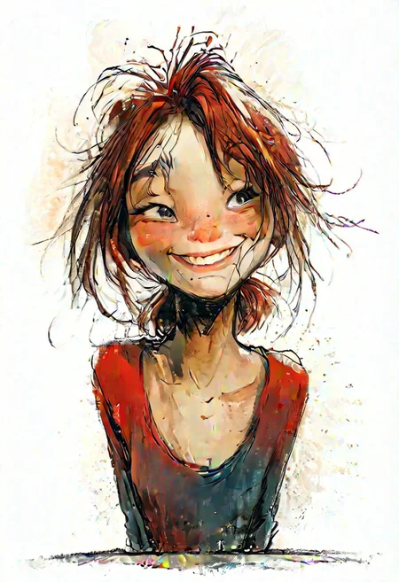 (masterpiece, best quality, highres, high resolution:1.2), extremely detailed, realistic, intricate details, 1girl, solo, red hair, Tousled Updo, widow's peak, open mouth, blush, freckles,