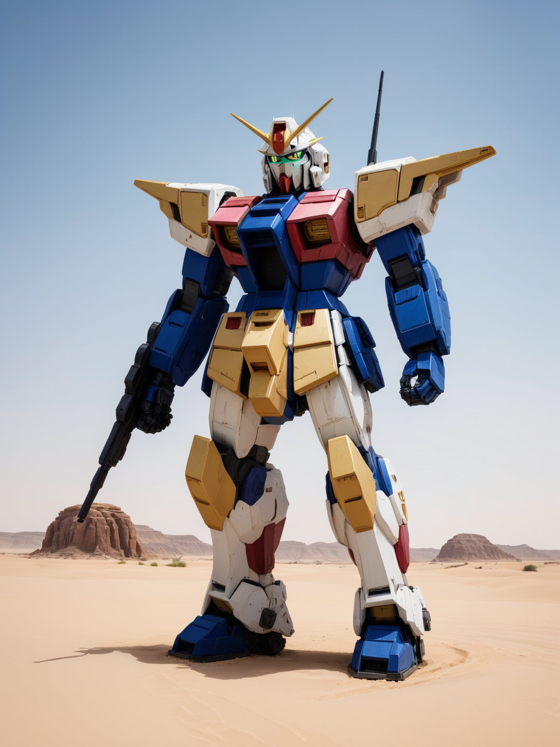 Gundam in desert, triadic colors
<lora:xl_real_beta1:0.7>