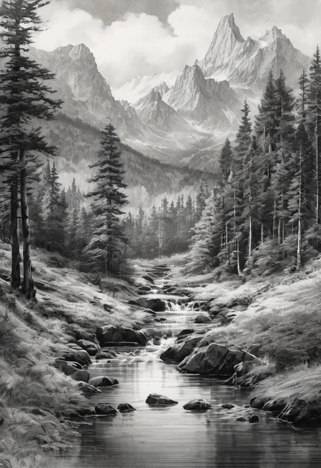 ({scenic landscape} masterpiece:1.5), (best quality:1.5), ((UHD:1.5)), (ultra detailed background, ultra detailed scenery:1.5), (aesthetic + beautiful + harmonic:1.5), ({symmetrical intricate scenic details + sharpen symmetrical scenic details}:1.5)  ,ink ,greg rutkowski,style