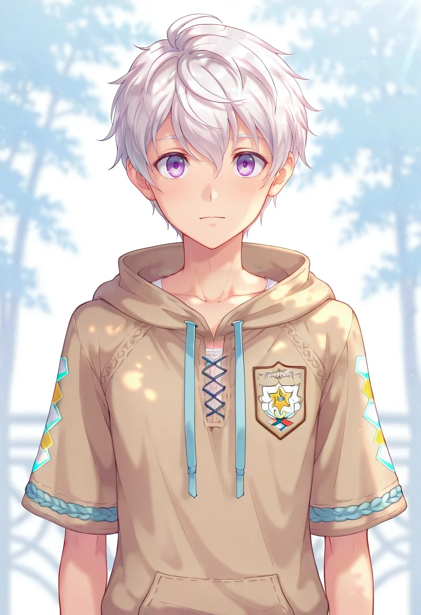 masterpiece, best quality, intricate details, , looking at viewer, , 1boy, solo, male focus, <lora:felix_clermont_ilxl:0.96>, felix_clermont, white hair, purple eyes, ahoge, , ,