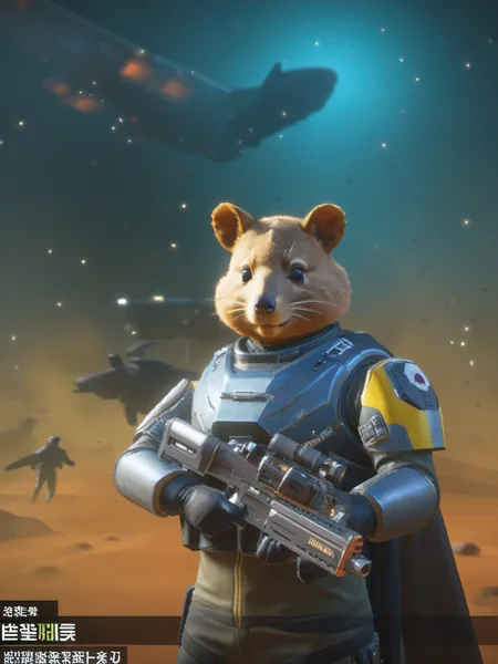 helldivers, quokka <lora:helldivers:0.7>