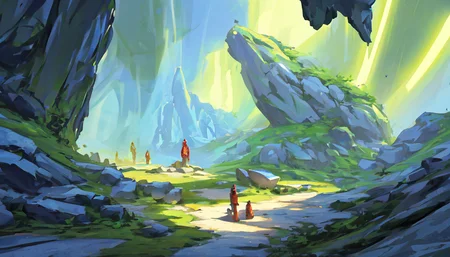 Conceptart,Concept Art,SamWho,mksks style, species,floating rocks