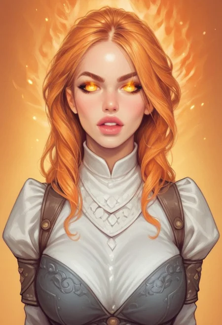 (((front view, dynamic angle))),
comic style, looking at viewer, highly detailed, source_comic_illustration, from front, 1girl, illustration, comic style, looking at viewer, highly detailed, source_comic_illustrationskinny, looking at viewer, 1girl, masterpiece, best quality, cowboy shot, girl, realistic drawing, anime, by Sam Yang, sharp highly detailed 2d illustration, comic art, (hyperrealism, soft light, sharp),
BREAK
((bestifacator, holding, black glowing eyes, dynamic pose, long fire hair))
((((full-clothed)))),
BREAK
(((((in ruined medieval castle, burned background))))))
score_9, score_8_up, score_7_up, score_6_up, source_cartoon, rating_explicit, Expressiveh, (((((upper body))))), dynamic pose