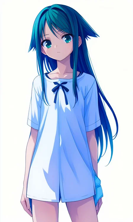 saya_(saya_no_uta),solo,girl,Standing on the ground,frontal,front view,Positive por,best quality,<lora:PONY_character_saya_(saya_no_uta):1>,, score_9, score_8_up, score_7_up, score_6_up, score_5_up, score_4_up, just describe what you want, tag1, tag2