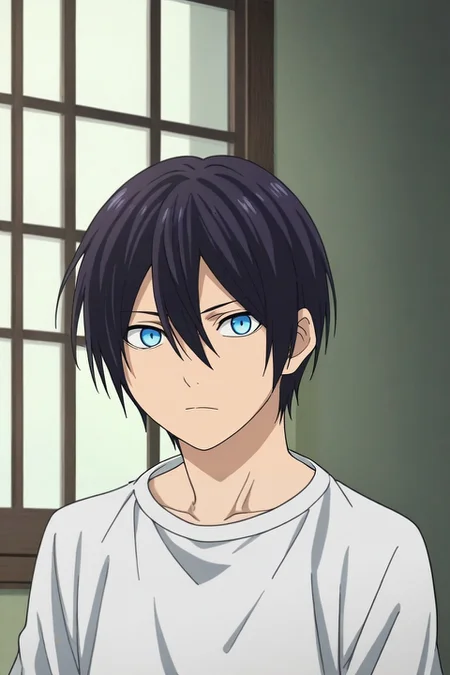 score_9, score_8_up, score_7_up, source_anime, rating_safe, intricate details, anime screencap, anime coloring, , , , 1boy, solo, male focus, <lora:yato_noragami_pony:0.84>, yato_noragami, black hair, blue eyes, short hair, hair between eyes, , , , <lora:sdxl_lightning_8step_lora:1>