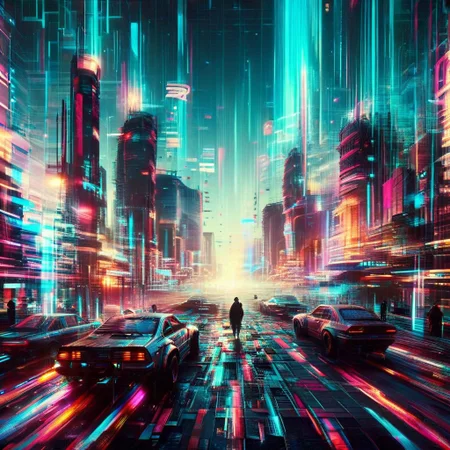 glitch, flickering, digital, glitch style, blade runner 2049 game, looking at screen, screen glitched, blade runner 2049 atmosphere,