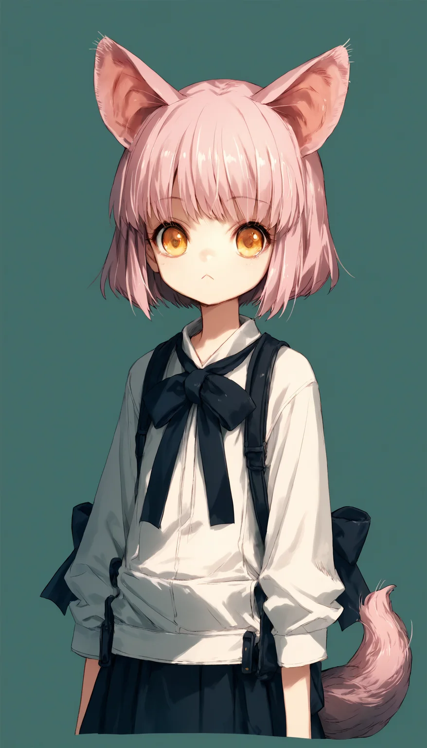 score_9, score_8_up, score_7_up, score_6_up, score_5_up, score_4_up, rating_safe, source_anime, hitomaru_style, hitomaru_face,
BREAK
1girl, solo, pink hair, animal ears, animal tail, golden eyes, close up, dark abstract background, <lora:hito pony-000020:1>