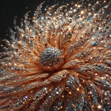 high quality, high details, ultra detailed, (spinning vortex), encircle motions, glitter, (thick gold glitter dust waves: 1.4), (diamond dust 1:1), up-down, , symmetric, specular,