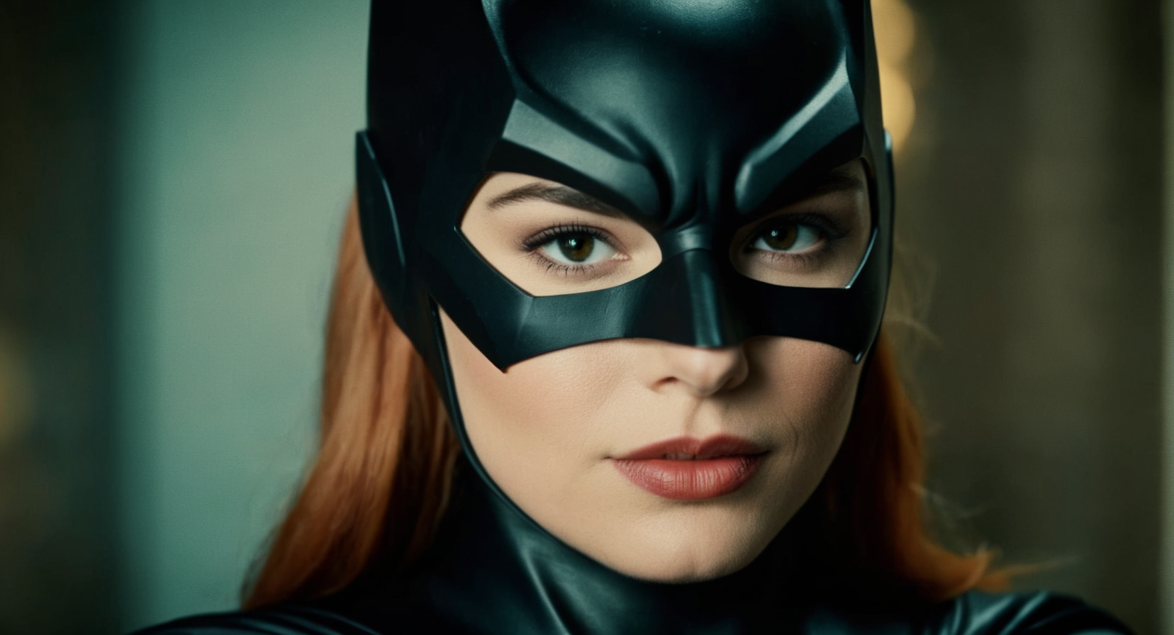 cinematic film still of (Cinematic Film stock footage style) in (arri alexa style) (Kodak film print style),
 <lora:Batgirl:1>
Batgirl a  naked woman with a Batgirl mask, shallow depth of field, vignette, highly detailed, high budget, bokeh, cinemascope, moody, epic, gorgeous, film grain, grainy