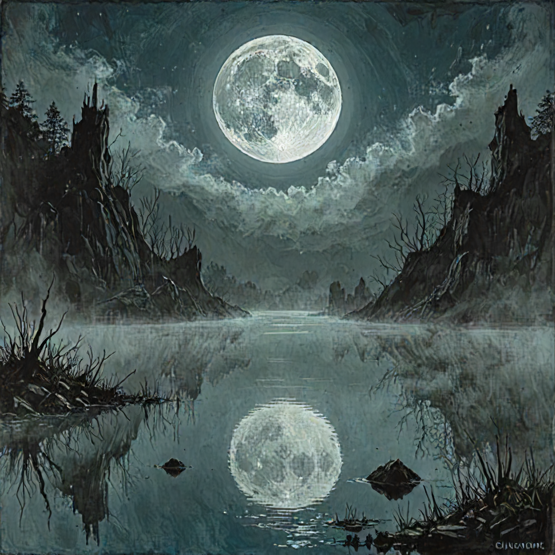<lora:LCMTurboMix_Euler_A_fix:1> Solarpunk,  A moonlit lake, with fog rolling over the water and mysterious shapes beneath the surface.,   <lora:neg4all_bdsqlsz_xl_V9:1>