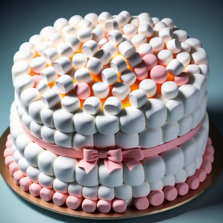 a cake made out of Jed-mrshmlw , <lora:MarshmallowStyle-000007:0.5>