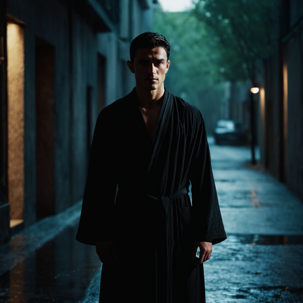 cinematic film still of  <lora:Split Lighting style v2:1>
Split Lighting Photography of a man in a black robe standing in a dark alley,black hair,1boy,male focus,outdoors,tree,building,rain , realistic, realism, photorealism, hyperrealism, hyperrealistic, realistic, sharp, detailed, cinematography style, film light style, movie still,  professional photography, artistic, perfection, contrast, cinematic, filmic, high quality photo,  8k quality, colorful, partially covered in shadow, dark shadow, split light, side light, Split Lighting Photography style, shallow depth of field, vignette, highly detailed, high budget, bokeh, cinemascope, moody, epic, gorgeous, film grain, grainy