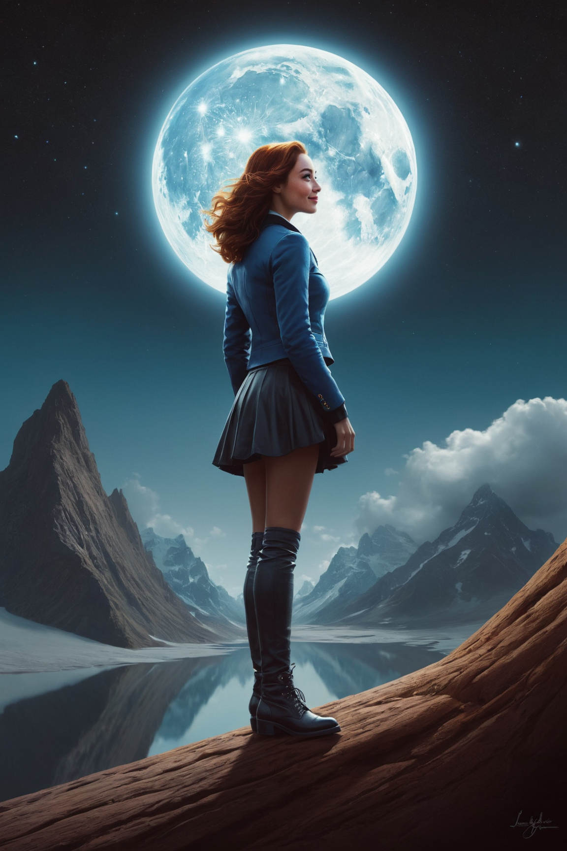 by Jessica Rossier and [Basil Gogos|Virgil Finlay] in the style of [Takeshi Obata:Lee Madgwick:0.25]