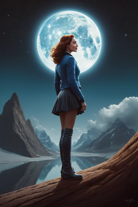 by Jessica Rossier and [Basil Gogos|Virgil Finlay] in the style of [Takeshi Obata:Lee Madgwick:0.25]