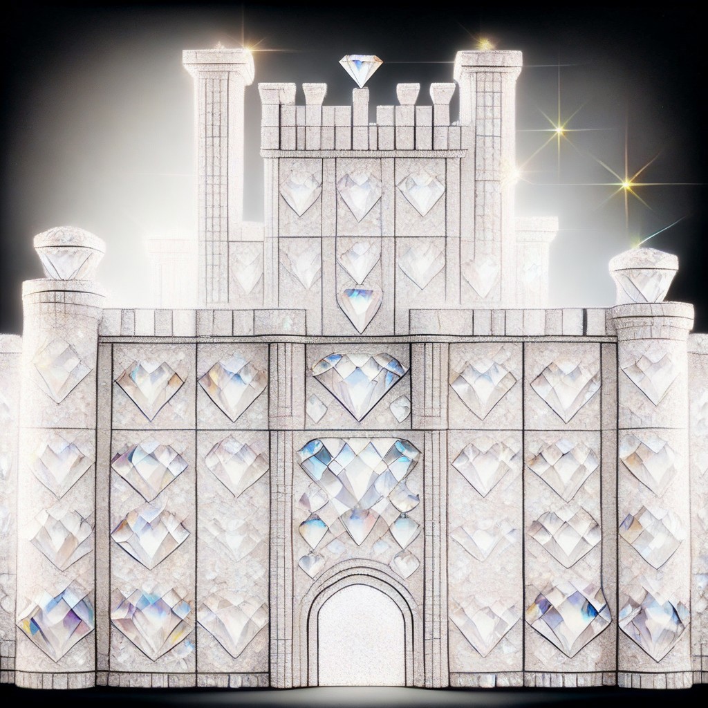 (photorealistic), castle made of diamonds, iridescent, score_9