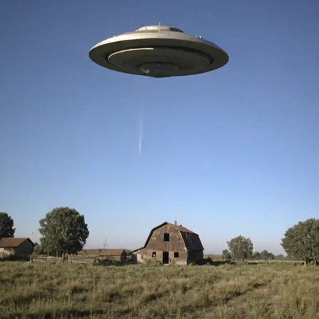 <lora:old_camera_vhs_footage_mix:1> old vhs cam recorder footage of a ufo above a secluded farm