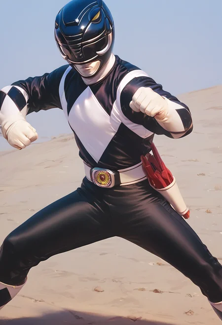(score_9:0.9),score_8_up,score_7_up,anime style,rating_safe,(zPDXL),<lora:Black Ranger ponyXL v3.5:0.88>,black ranger,1boy,solo,male focus,fighting stance,clenched hand,argyle,