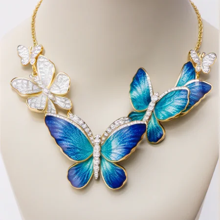 chain, bug, butterfly, blue butterfly<lora:diamond:1>