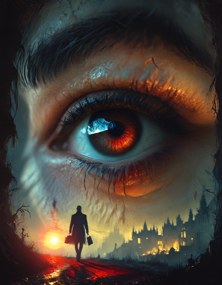 no human, deadly eye, demonic, shadow, horror, love, last light, 4k, hdr, masterpiece, 