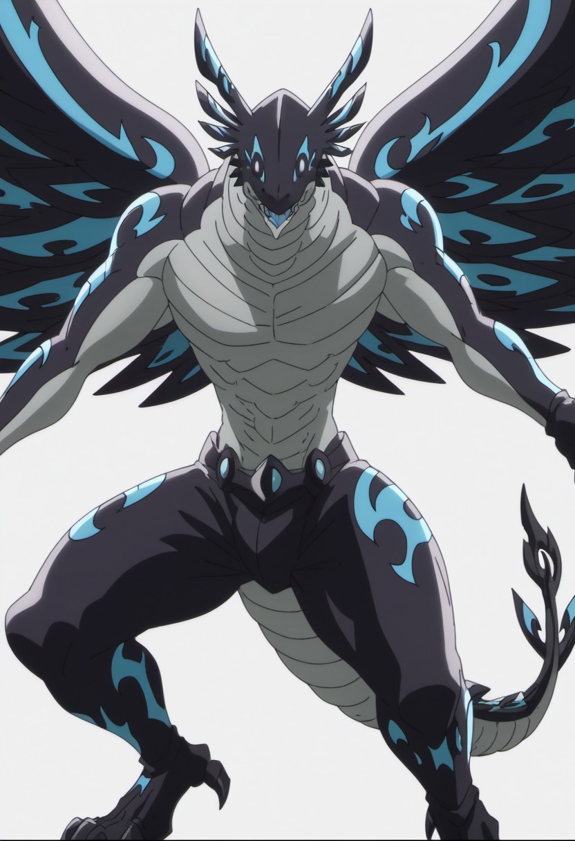 score_9, score_8_up, score_7_up, source_anime, rating_safe, DragonologiaFT, 1dragon, pokemon (creature), anime screencap, black-blue Dragonologia body carapace, grey Dragonologia underbelly, black-blue Dragonologia wings,, black-blue Dragonologia claw, black-blue Dragonologia hind legs, black-blue Dragonologia tail,