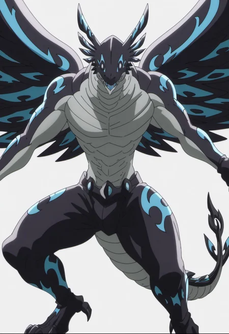 score_9, score_8_up, score_7_up, source_anime, rating_safe, DragonologiaFT, 1dragon, pokemon (creature), anime screencap, black-blue Dragonologia body carapace, grey Dragonologia underbelly, black-blue Dragonologia wings,, black-blue Dragonologia claw, black-blue Dragonologia hind legs, black-blue Dragonologia tail,