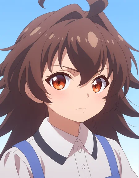 curmbles, score_9, score_8_up, score_7_up, score_6_up, score_5_up, score_4_up, anime coloring, Masterpiece, megami magazine, source_anime, Uncensored, bedroom, frederica ronsefort, long hair, brown hair, portrait, facing viewer, close up face, <lora:sdxl_lightning_4step_lora:1> <lora:FredericaRosenfort:0.7> <lora:age_slider_v4:-2>