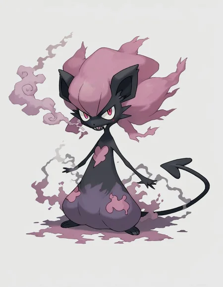 score_9,score_8_up,score_7_up, <lora:Navi_PokeDnaGen1_PonyXL_S1-000007:0.8> , nv-pokegen1, dark-type, poison-type, rodent , acid, smoke, glowing purple , demon tail,