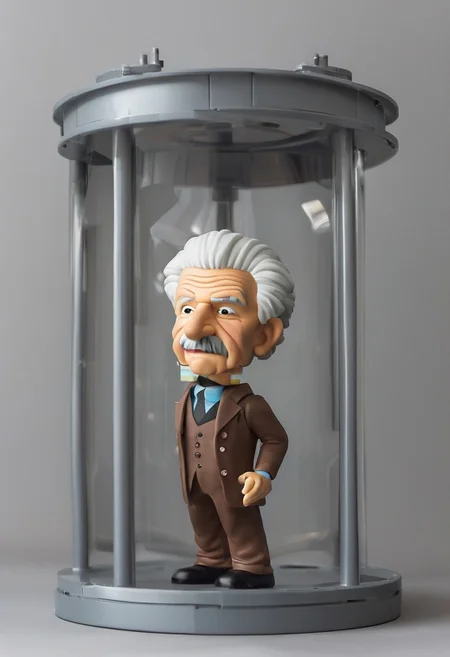 novuschroma53 style, albert einstein, working in his laboratory <lora:novuschroma53 style:1>