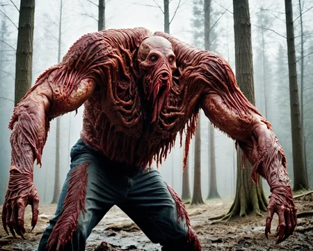 raw photo,cinematic shot,photorealistic,full body,a fleshmutant creature,<lora:Cyberfleshmutant-000002:0.8>