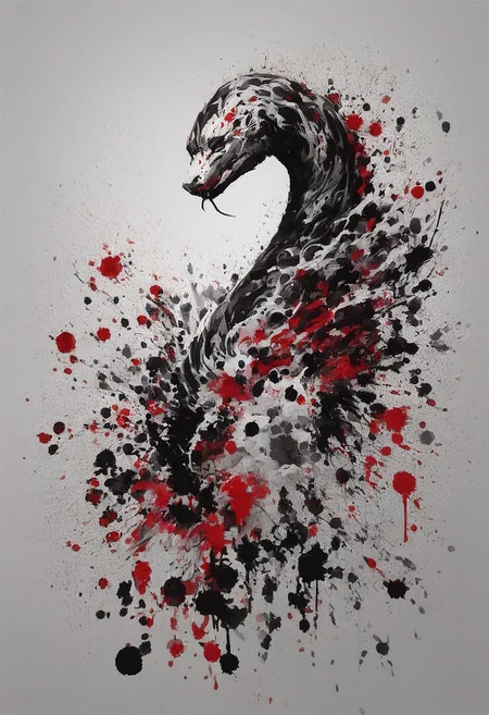 score_9, score_8_up, score_7_up, two snake, brushstroke, ink, bleeding, white void, wisp of ink, trail, splattered ink, stormy background, strokes, Ink wash painting, sumi-e style, ultra-detailed, high contrast, elegant and powerful.