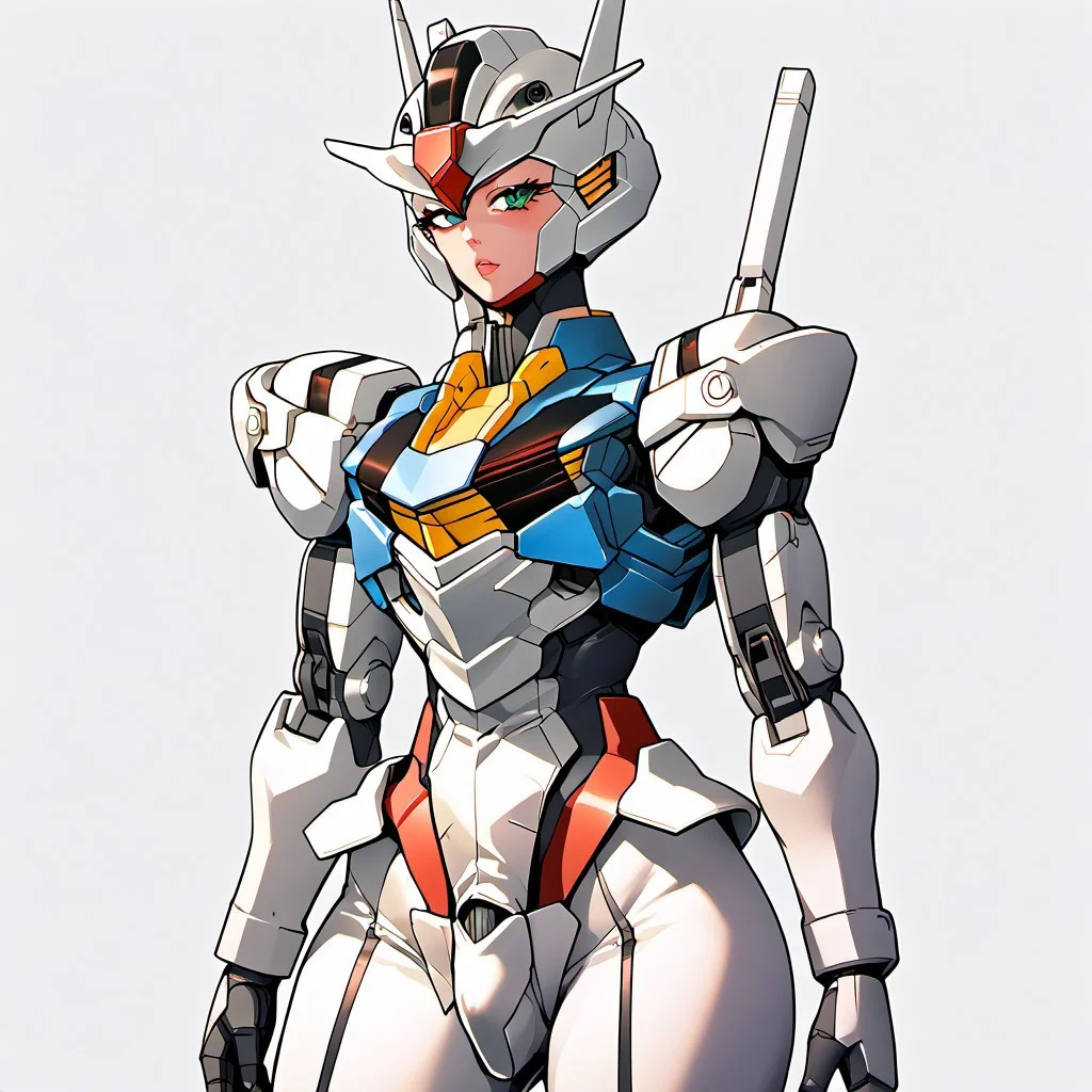 score_9, score_8_up, digital art, highly detailed, beautiful, femboy Gundam Suit, sexy, gundamaerial,