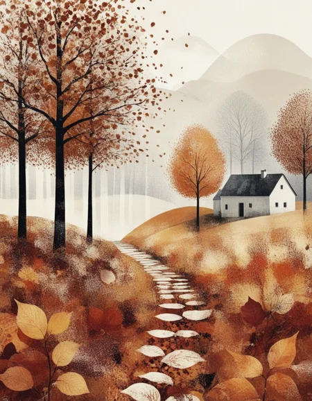 novuschroma style landscape in autumn illustration with patterns <lora:108_novuschroma_1:1>