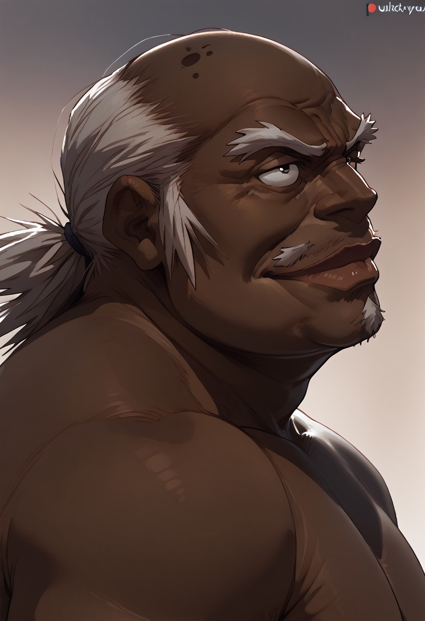 score_9_up, score_8_up, score_7_up, solo, 1boy, uncle_ruckus, fat, nude, side view, portrait, big pecs, obese, smirk,