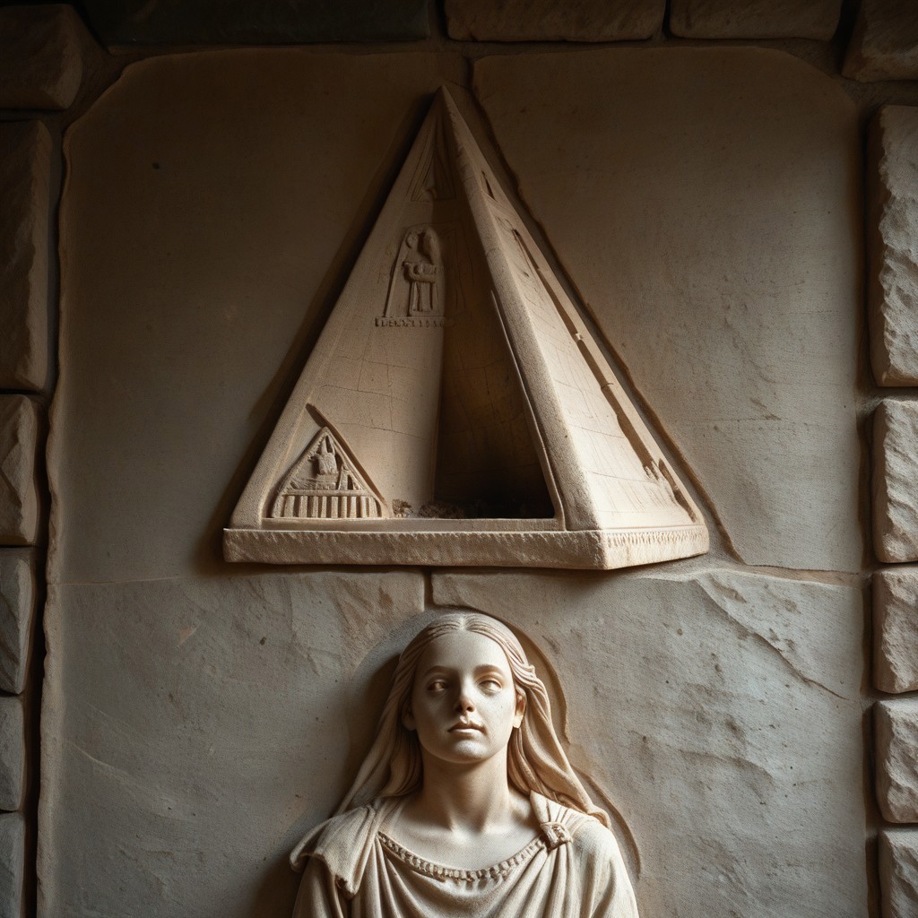 score_9, score_8_up, score_7_up, stone murals, empty eyes, pyramid, sun, anthro worshippers, upside-down devil face underneath,
BREAK,
indoors, cave