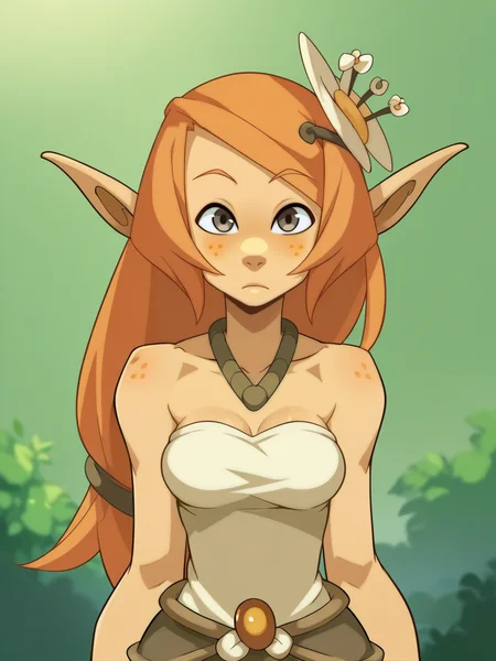 score_9, score_8_up, score_7_up, score_6_up, score_5_up, <lora:wakfuXLP:1> wakfu, 1girl, ginger hair, grey eyes, freckles, long hair,