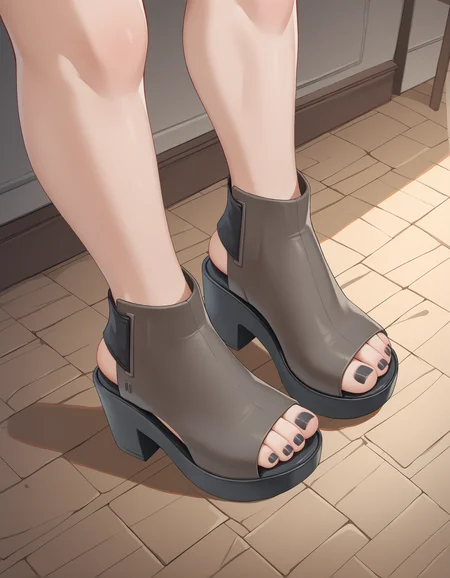 score_9, score_8_up, score_7_up, score_6_up, score_5_up, score_4_up, source_anime,
1girl,
standing,
(ml54 sandals), platform footwear,
black toenail polish,
foot focus, from above, from side,
embedding:zPDXL2 ,