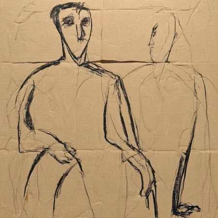 <lora:SDXL_Cardboard_drawings_Sa_May_V4:1> Cardboard drawings a man seating