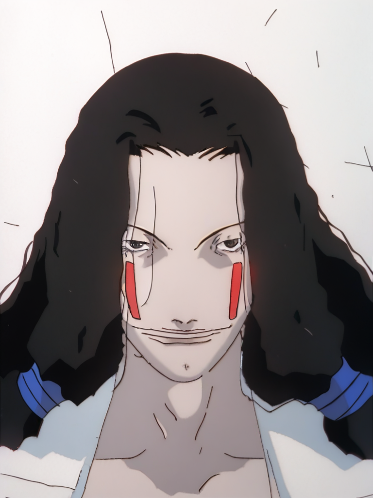 score_9, source_anime, masterpiece, best quality, <lora:Masami Eiri_PDXLv0.5:0.7> white background, 1boy, <lora:Masami Eiri_PDXLv0:0.8> masami eiri \(sel\), upper body, looking at viewer,